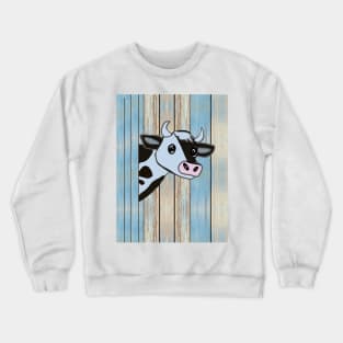 CUTE COW PEEKING Crewneck Sweatshirt